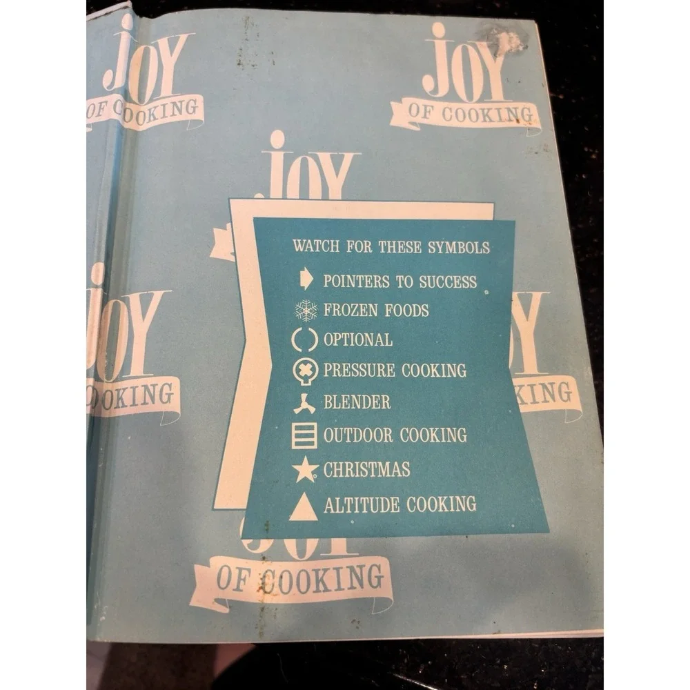 1964 Joy of Cooking Hardcover Cookbook Irma Rombauer Becker Vintage